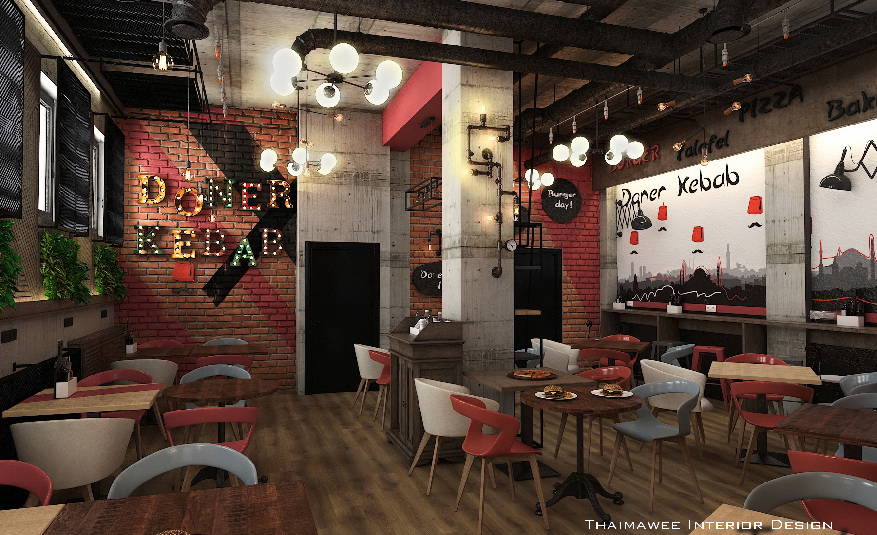 รับออกแบบร้านอาหาร