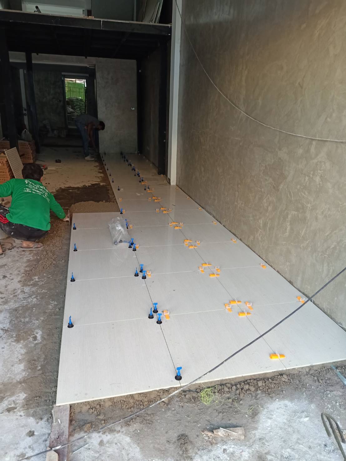 เทคนิคการปูกระเบื้องพื้น