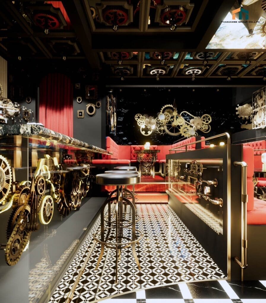 3Dออกแบบบาร์ร้านเหล้า