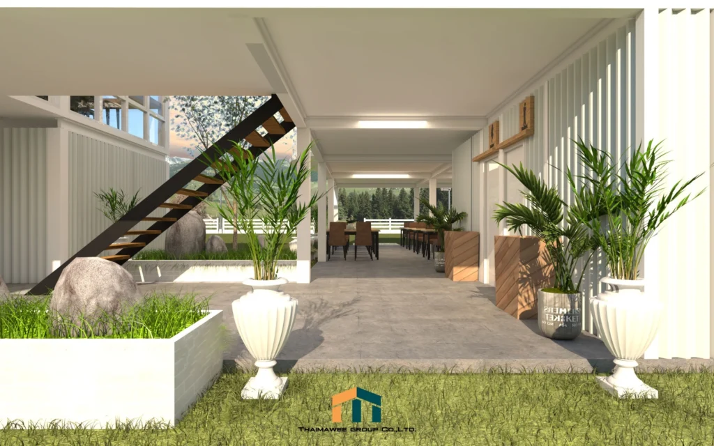 ออกแบบก่อสร้างร้านกาแฟ คาเฟ่