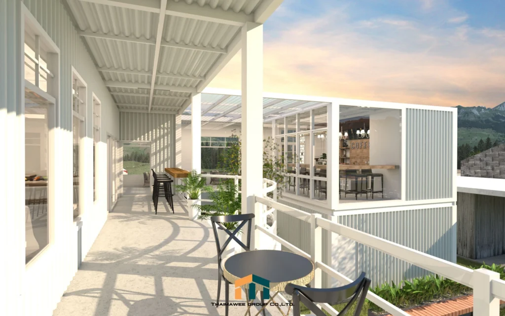 ออกแบบก่อสร้างร้านกาแฟ คาเฟ่